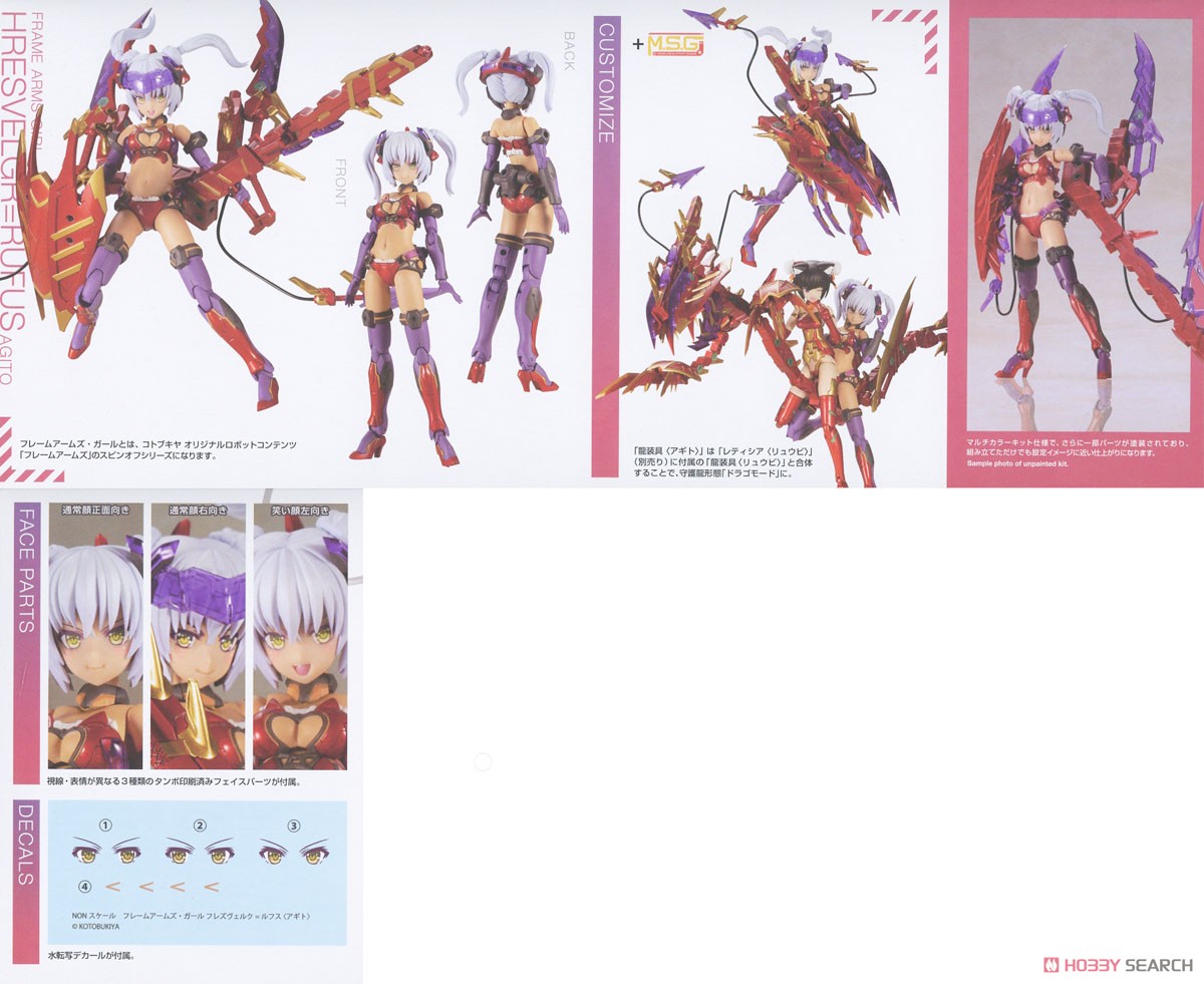 Frame Arms Girl Plastic Model Kit Hresvelgr Rufus (Agito)