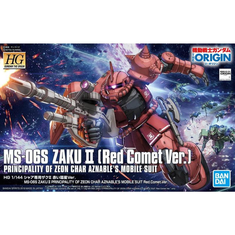 Maqueta Gundam HGGTO 024 MS-06S Zaku II Versión Cometa Roja 1/144