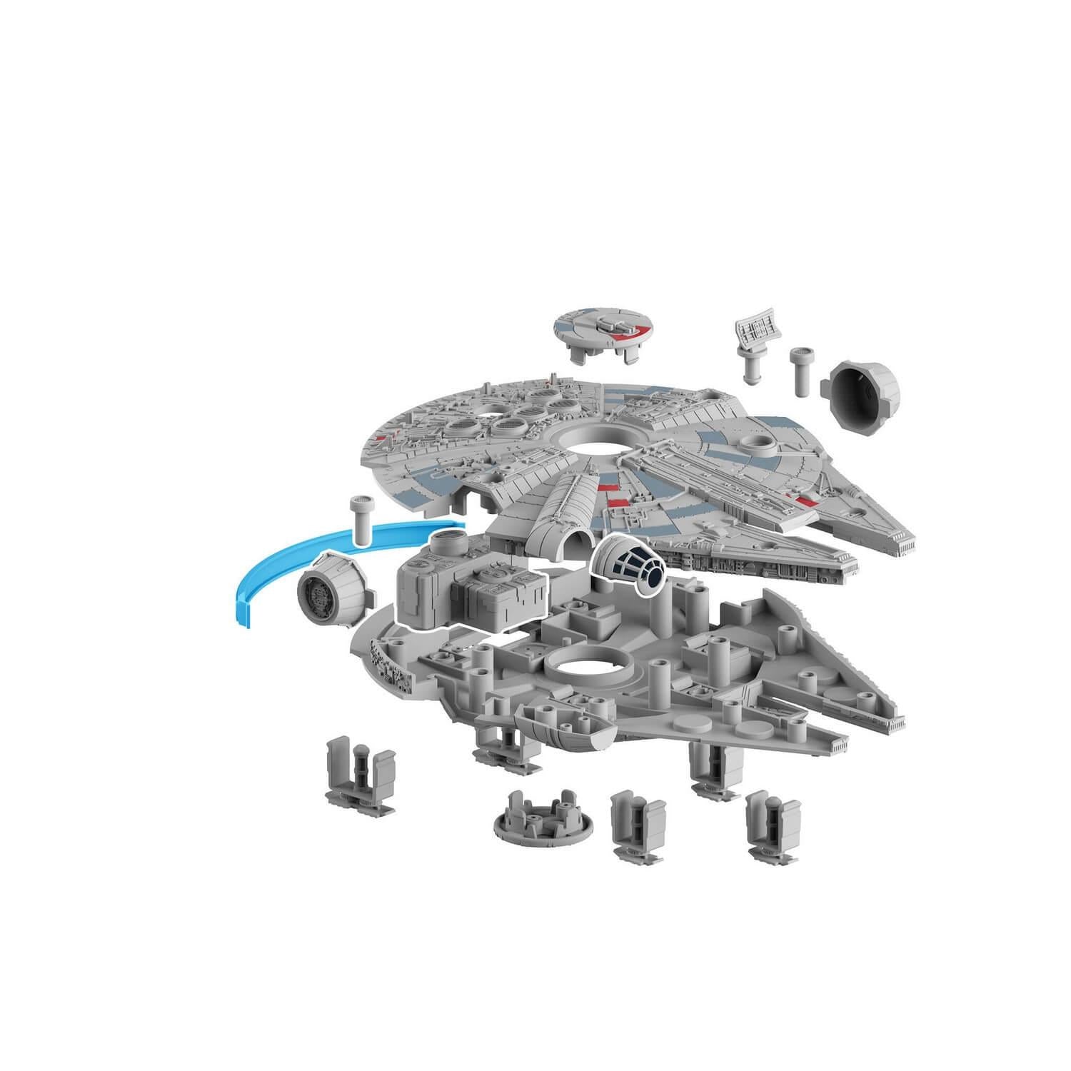 STAR WARS 1/164 MILLENNIUM FALCON BUILD &amp; PLAY MODEL WITH LIGHT AND SOUND