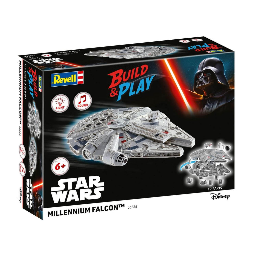 STAR WARS 1/164 MILLENNIUM FALCON BUILD &amp; PLAY MODEL WITH LIGHT AND SOUND